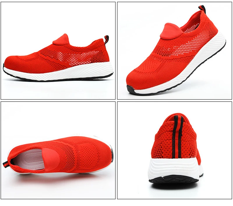 Sommer Leichte Arbeits Turnschuhe Stahl Kappe Männer Frauen Tennis Arbeit Sicherheits Schuhe Atmungsaktive Bau Schuhe Arbeit Stiefel Schuhe – Detail 6