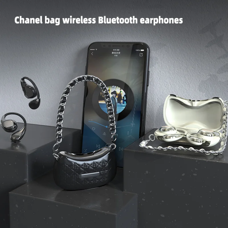 

AI Translation Bluetooth Wireless Earphone Shoulder Bag Type-c Fast Charging Waterproof Noise Reduction Hanging Ear Earphones