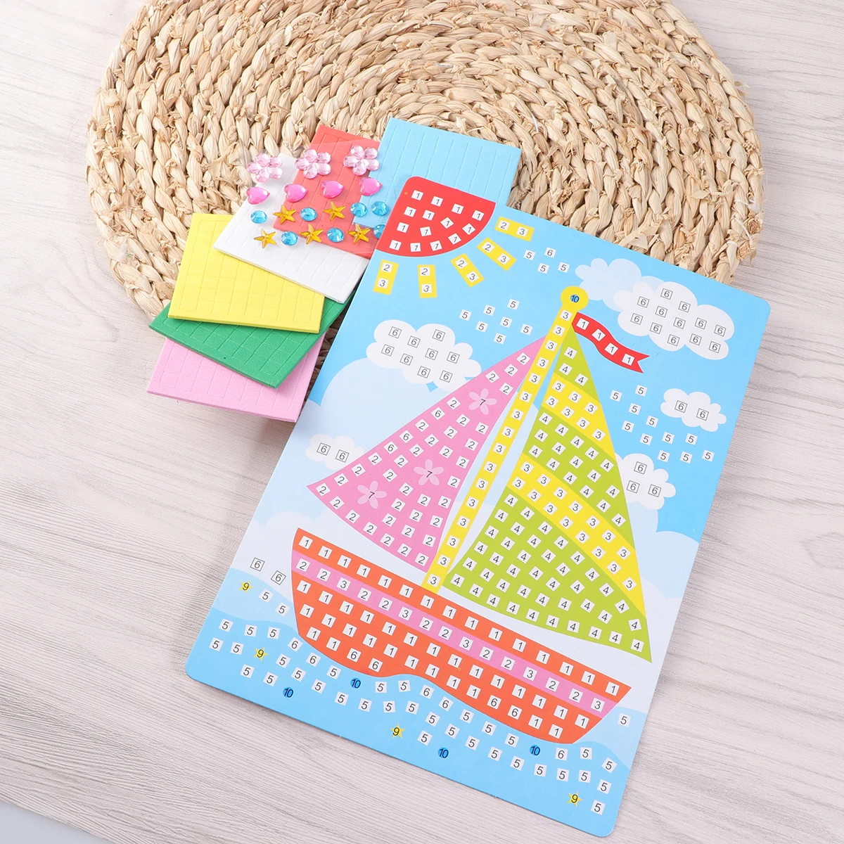 

3D Eva Stickers Diy Craft Supplies For Kids Educational Fun Learning Activity Safe Eco-Friendly Creative Building Blocks