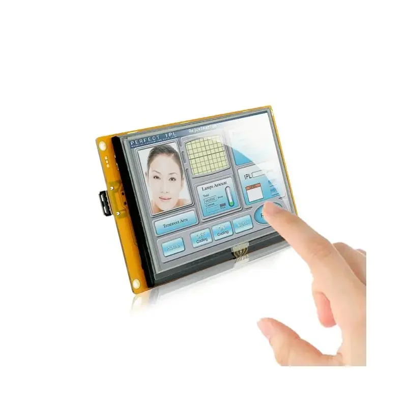 4,3-Zoll-LCD-TFT-HMI-Anzeigemodul Intelligente Serie RS232/TTL Resistives Touchpanel für die Steuerung industrieller Geräte