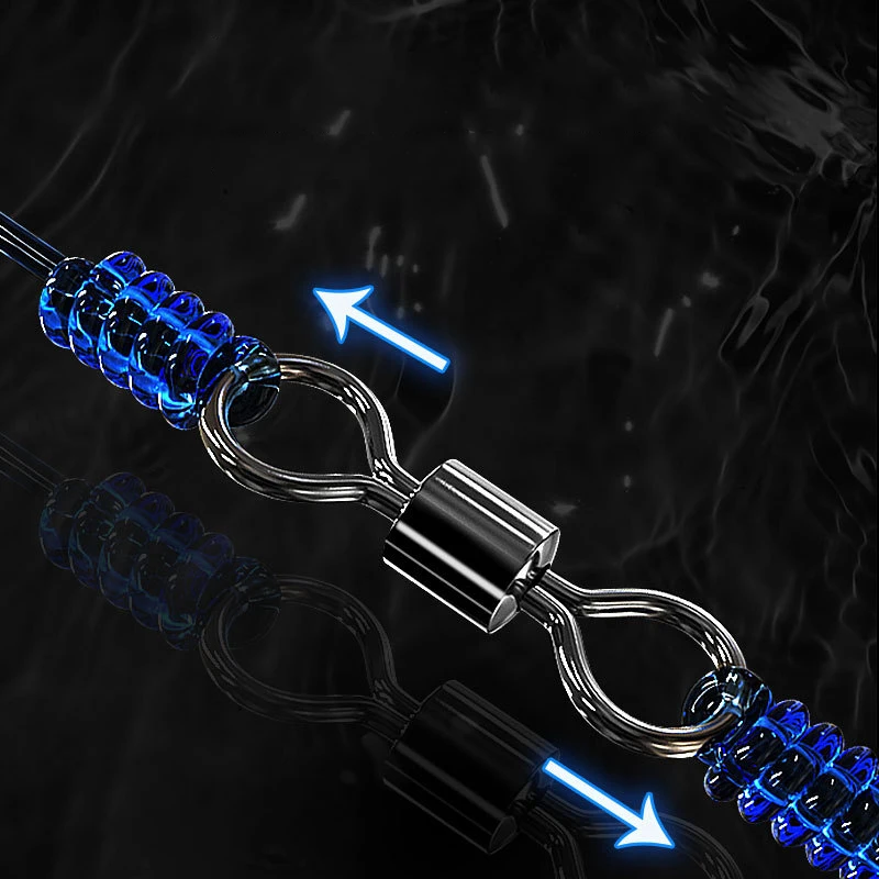 الفولاذ المقاوم للصدأ الخرز الصيد قطب 10 قطعة الصلبة موصل الكرة تحمل المفاجئة الصيد يدور المتداول #2