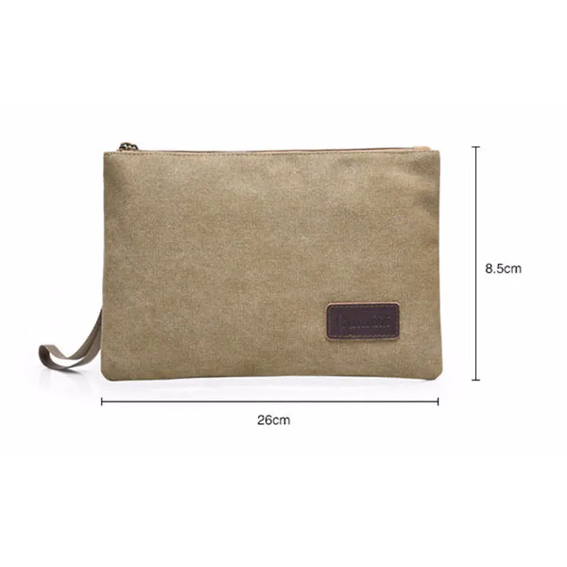 Scione Classic Clutch Bag Male Canvas Wallet Purse for Men Vintage Business Mobile Phone Handbag K201