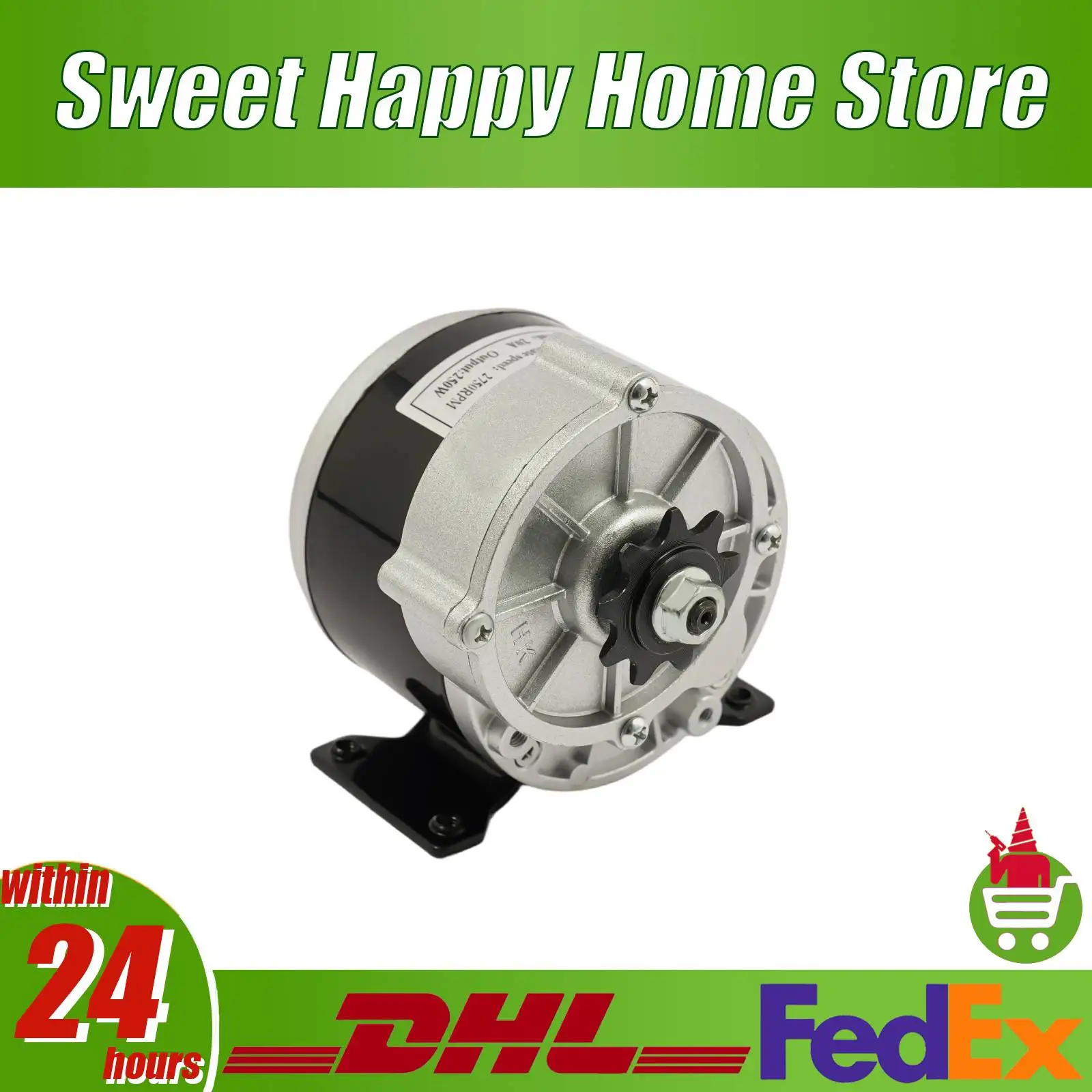 

12V Gear Reduction Electric Motor 250W DC Motor for E-Bike Electric Bicycle Scooter Electric Vehicle Conversion