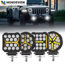 MONDEVIEW 4-inch Black Knight werklamp 6500K 140W 2000LM Geschikt voor rijboot Vrachtwagen SUV ATV UTV 4x4 Extra verlichting