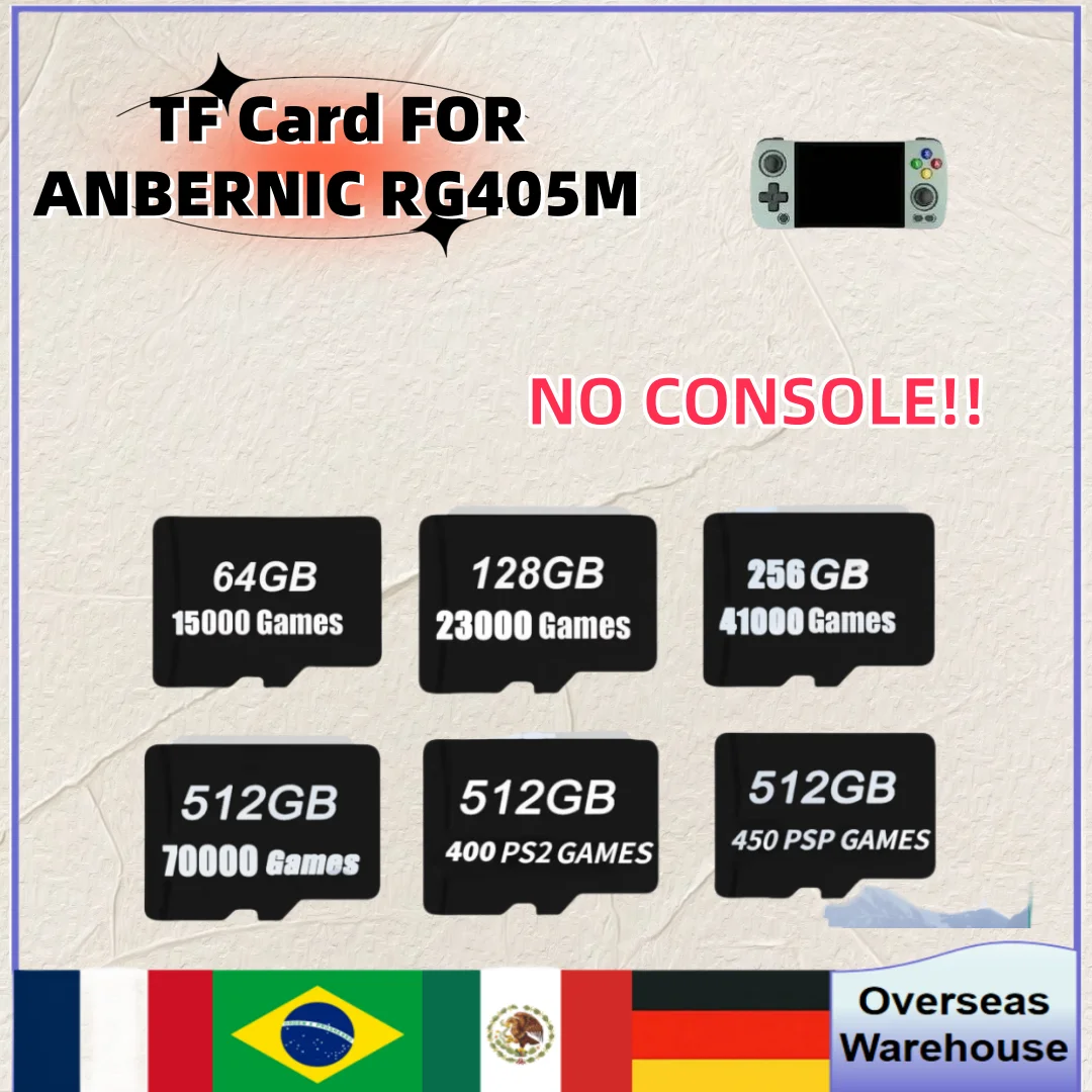 

Tf Card For Anbernic RG405m Video Game Consoles Game Memory Cards 512g Pre-install Retro Games Ps2 Mame Psp Classic Mini 70000 G