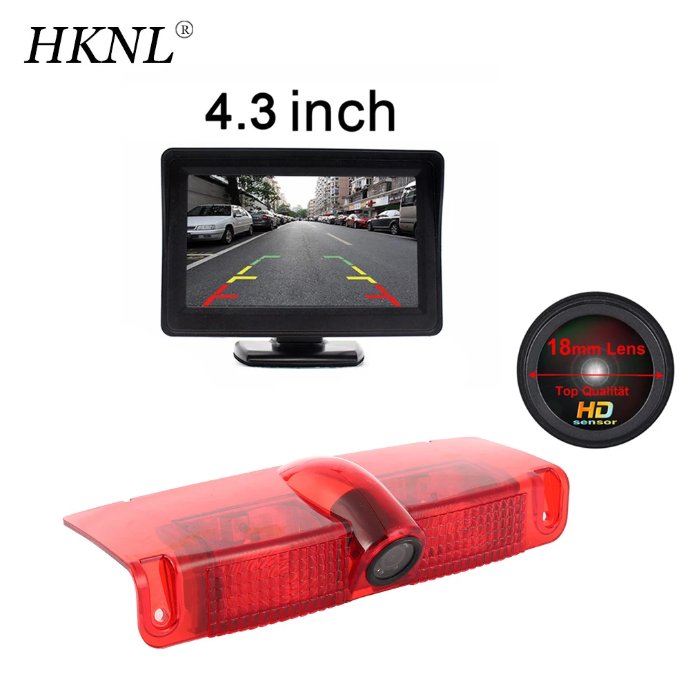 

HKNL HD lens CCD Car Rear View Camera +4.3"Monitor For Chevrolet Express Exporer GMC GM Chevy Savana Cargo Rot Brake Light van