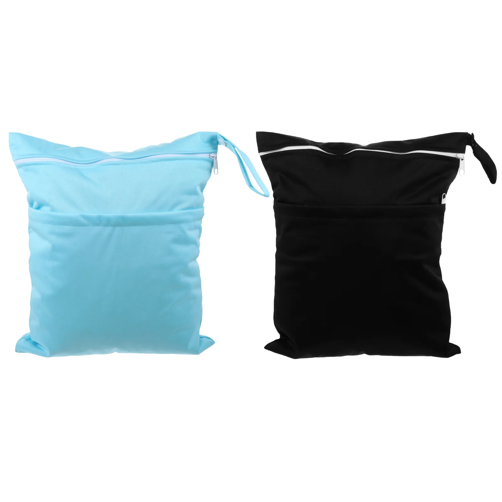 2Pcs 아기 기저귀 파우치 가볍고 세탁 가능하며 다양한 용도로 사용할 수 있는 세련된 두 개의 포켓 디자인 유아용 기저귀 가방