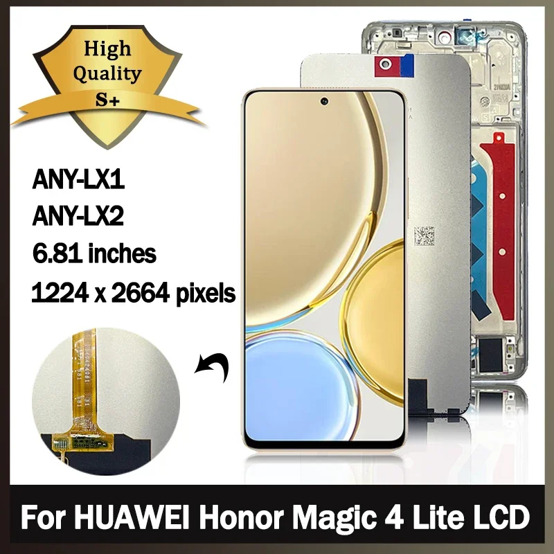 Original For Honor Magic4 Lite LCD ANY-LX1 LX2 LX3 LCD Display Screen Touch Panel Digitizer For Honor Magic 4 Lite 4Lite Display