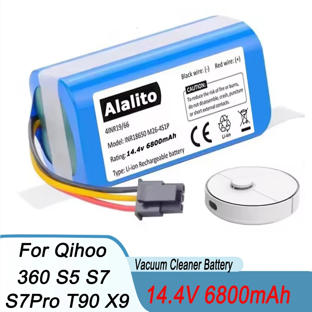100%. Для Qihoo 360 S5 S7 T90 14,8 В 6800 мАч Батарея для робота-пылесоса Запасные батареи для робота-пылесоса.