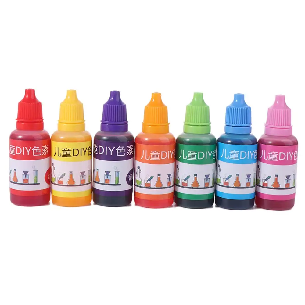 Água óleo plasticina pigmento de grau alimentício interativo slime cor experimental tingimento pigmento criativo diy corante cristal