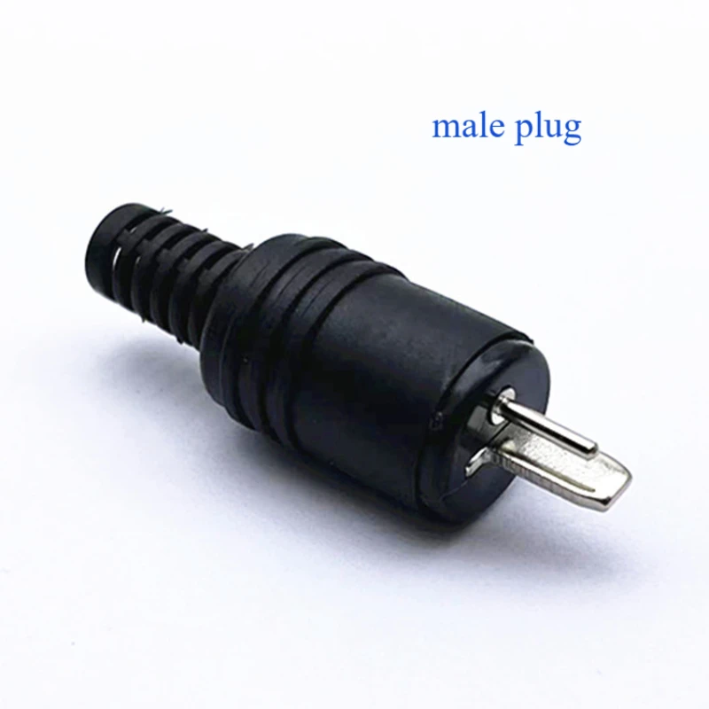 2 Pin Black DIN Plug Speaker and HiFi Connector Screw Terminals Connector Power Audio Lamp Signal Plug Adapters