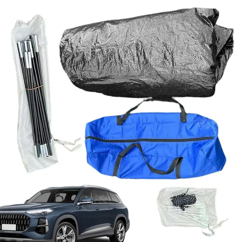 

Car Camping Tailgate Tent Double-Layer Rainproof SUV Tents For Camping With Awning Sun Protection Trunk Canopy Auto Tent