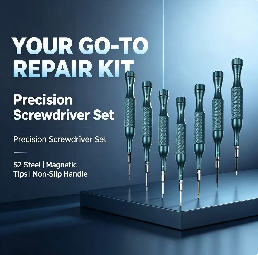 JCID Precision Screwdriver 1.5 1.2 Phillips 0.8 Pentagon 0.6 Y-Type Cross 2.5 T2 HEX 4IP for IPhone Phone Computer Repair Tools