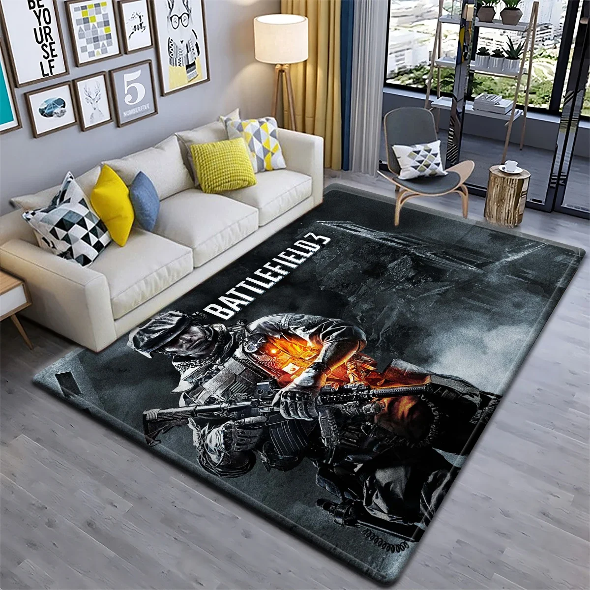 Shooting Game Battlefield FPS Carpet Kitchen MatEntrance Doormat Bedroom Floor Decoration Living Room Bathroom Anti-slip Rug