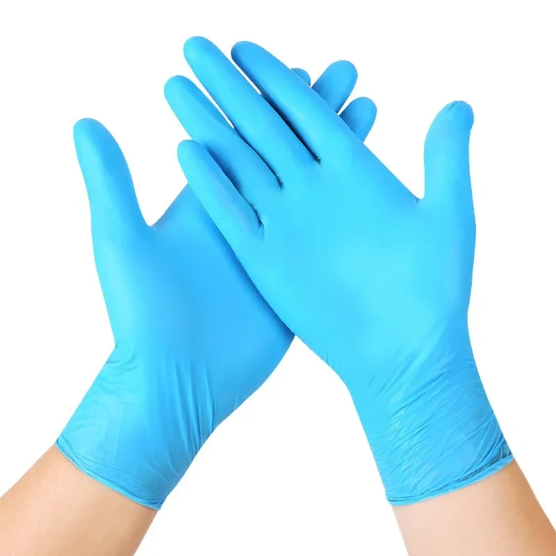 10pcs Nitrile Gloves Kitchen Disposable Latex Gloves Laboratory Protective Household Cleaning Gloves Black