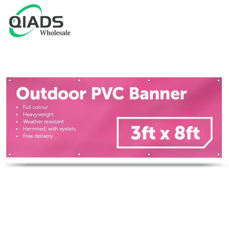 QiAds chloride banners, vinyl windbreaks, outdoor family basketball courts, shopping malls, soccer pitches, tennis courts,