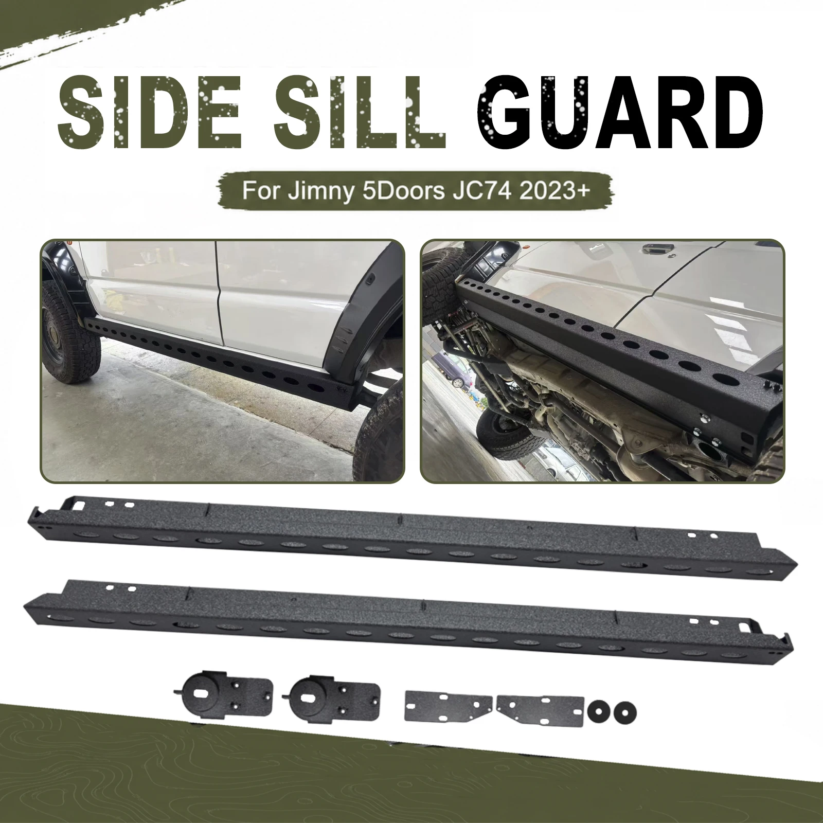 Jimny 5 Door Accessories Car Side Sill Guard Side Bars Side Steps for Suzuki Jimny JC74