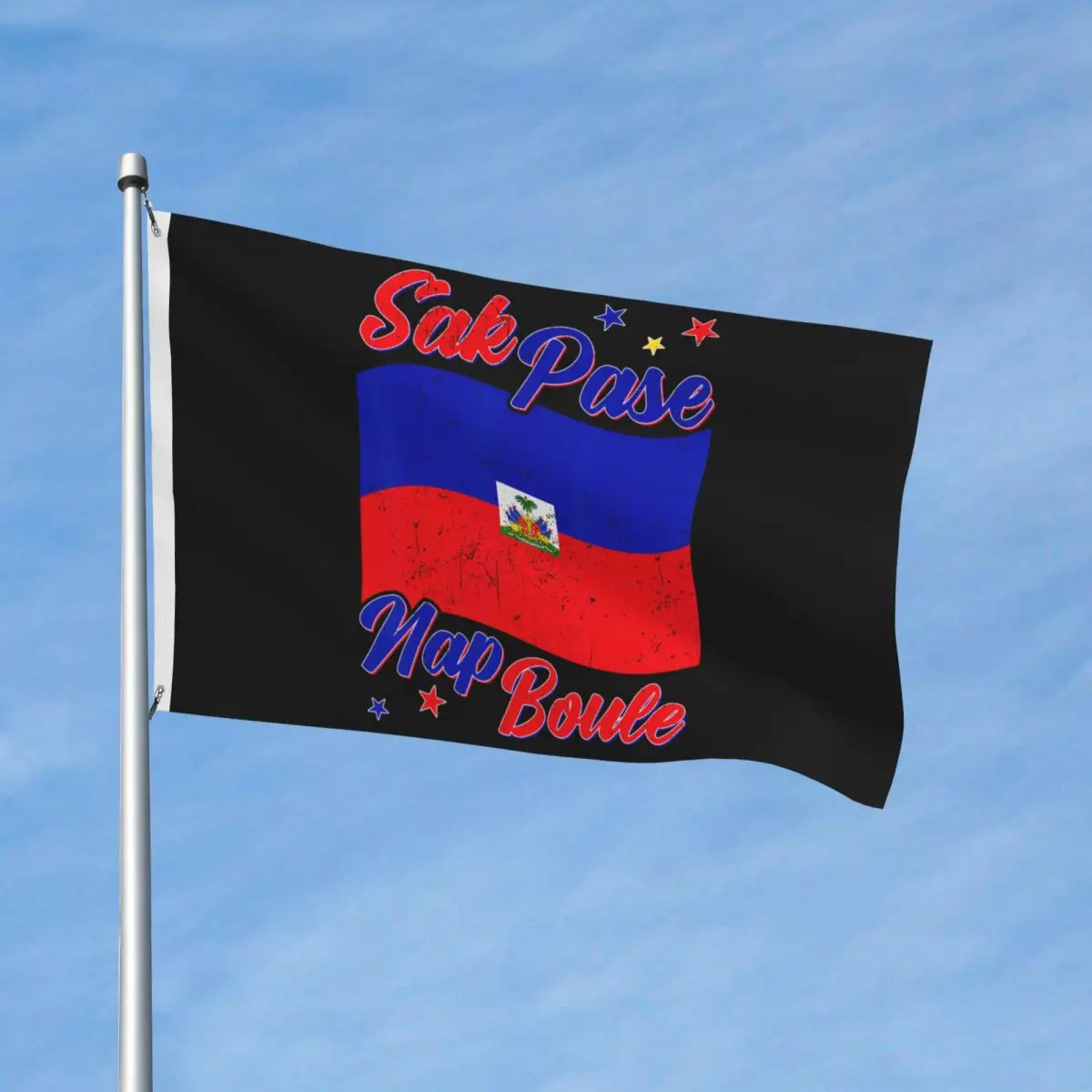 Haitian Flag Day Independence Flag Custom 90X150cm Flags Polyester Hanging Funny Banner For Home Decoration