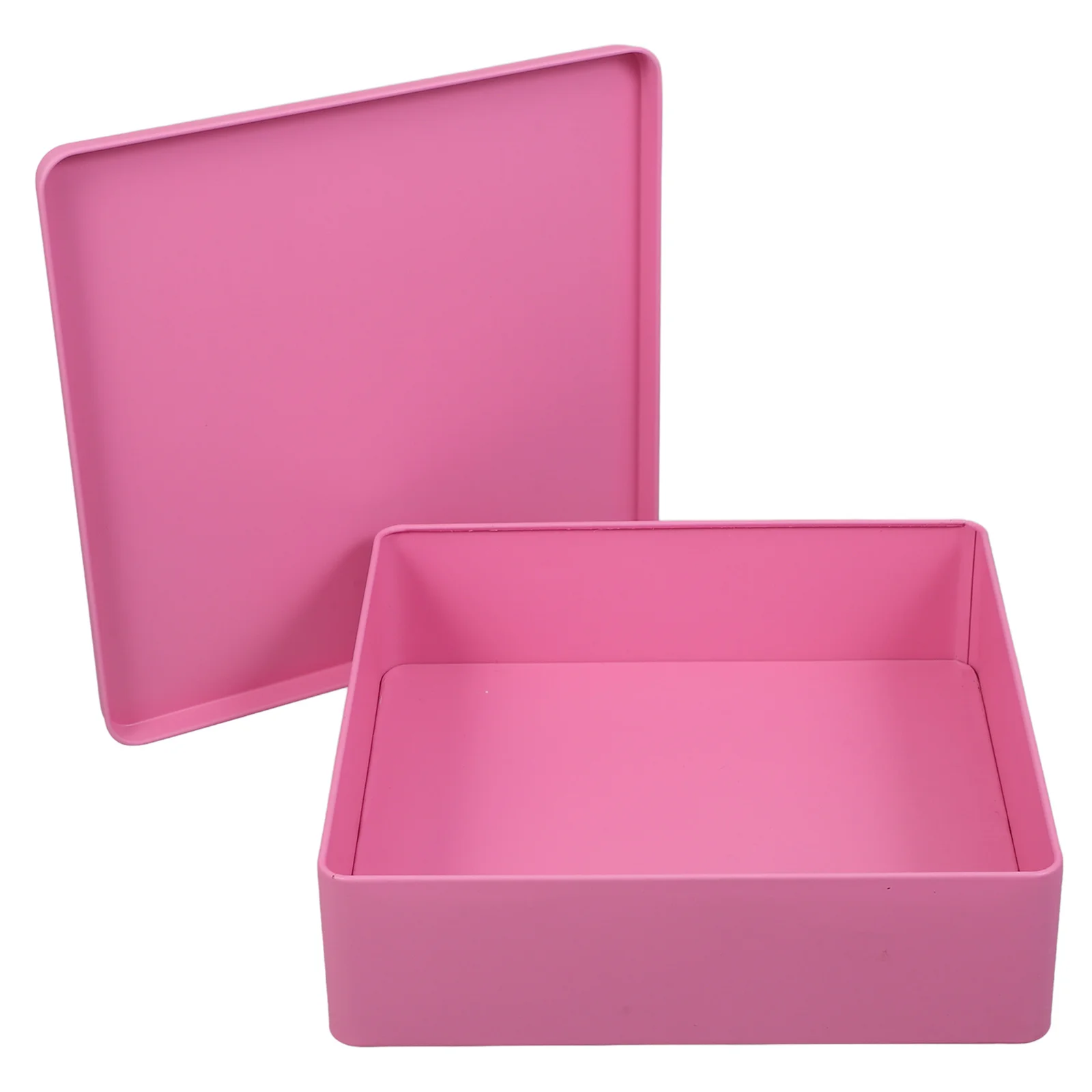 

Large Capacity Tinplate Tin Box For Home Storage Cookies Snacks Sealed Lid Square Metal Container Candy Jar Present