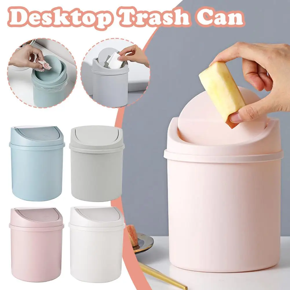 New Ins Style Desktop Small Trash Home Use Bedroom Internet Cute Home Box New Storage Mini Lid With Famous W8M9