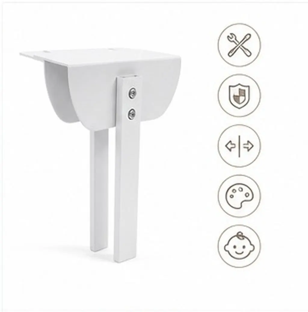 Adjustable Metal Bifold Door Lock No Installation Child Safety Double Door Lock for Closet Cabinet Security Child Cabinet Locks