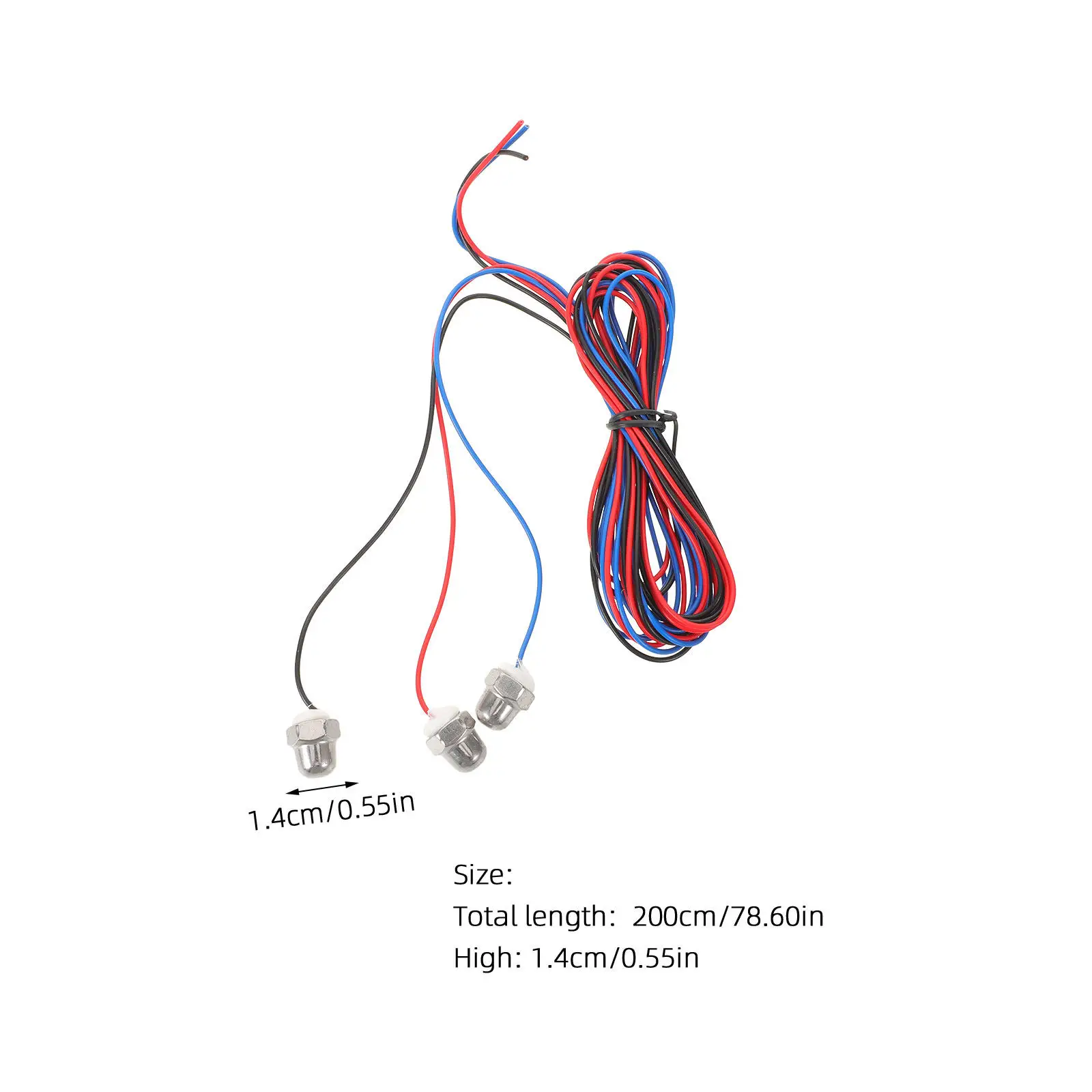 3Pcs Water Level Sensor Probe Stainless Steel Submersible Level Sensor for Water Storage Tank Wastewater Seawater Well Depth
