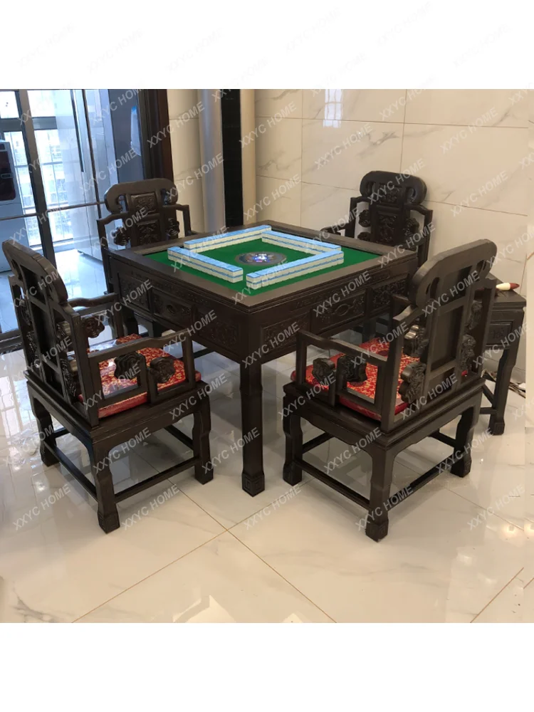 Rosewood Mahjong Machine Automatic Household Solid Wood Electric Mahjong Table Dining Table Dual-Use Mute Machine tables