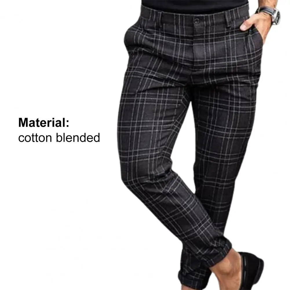 Men Trousers Plaid Loose Autumn Winter Vintage Checkered Pattern Pants Male Summer Casual Long Pant Streetwear Men Clothing