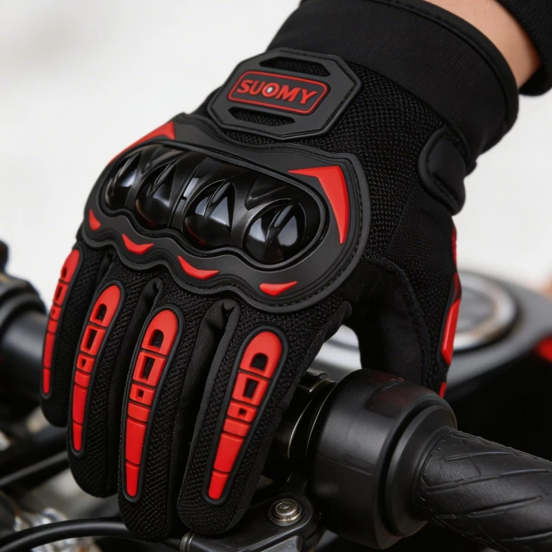 

Suomy Summer Breathable Mesh Motorcycle Gloves Touch Screen Men Women Motocross Cycling MTB Racing Lightweight Gear