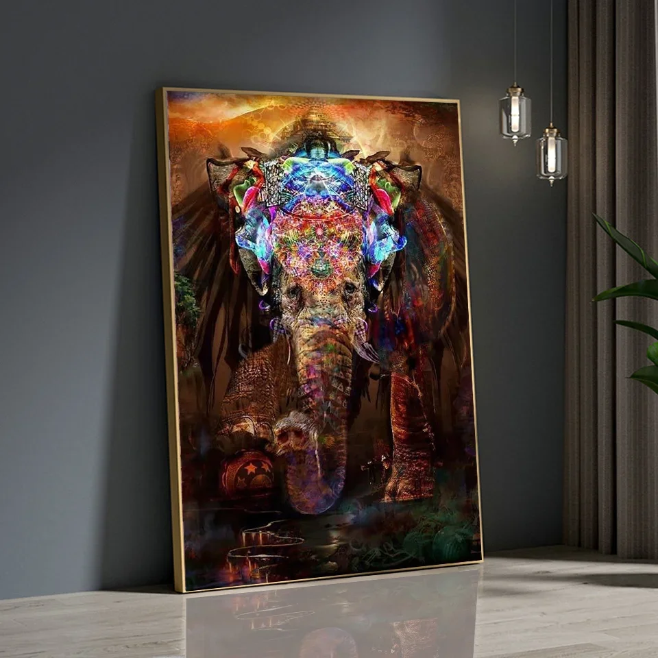 DIY 5D Diamond Painting Kits Elephant Full Square/Round Diamond Mosaic Art Abstract Animals Rhinestone Embroidery Home Decor