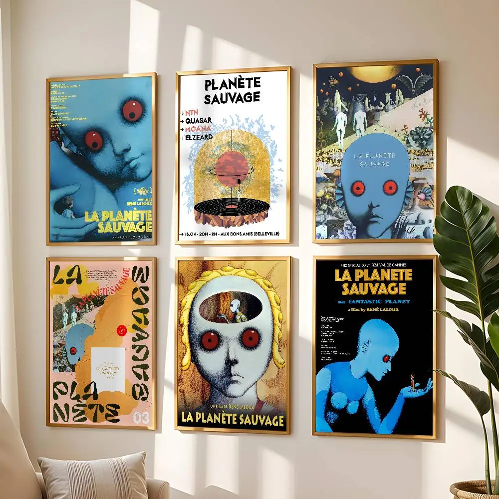 Fantastic Planet La Planete Sauvage Poster High Quality Print Waterproof Wall Art Sticker For Bar Living Room Decor Gift