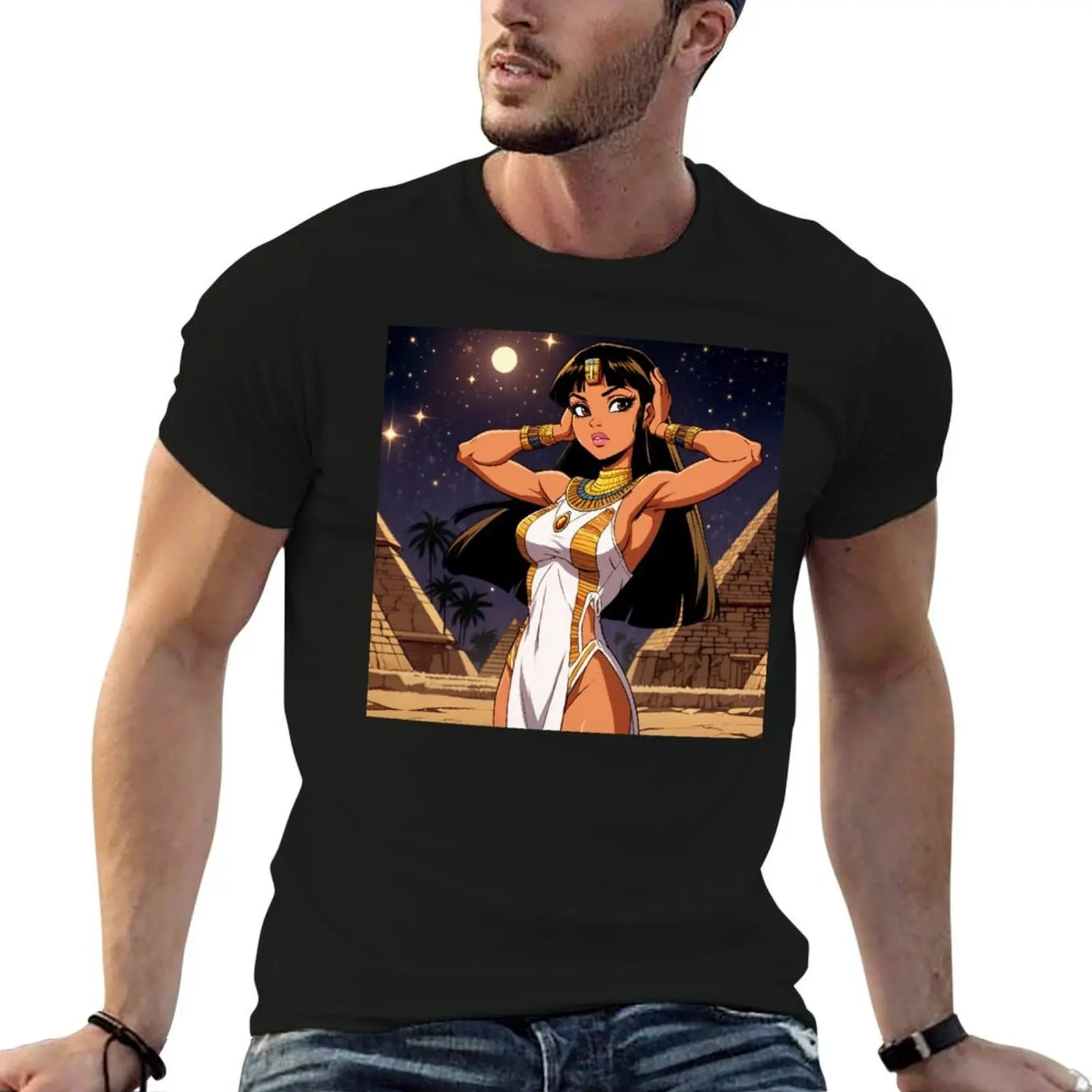 

Beautiful Ancient Egyptian Priestess artwork T-Shirt man t shirt cotton high quality cotton t shirts high quality T-Shirt