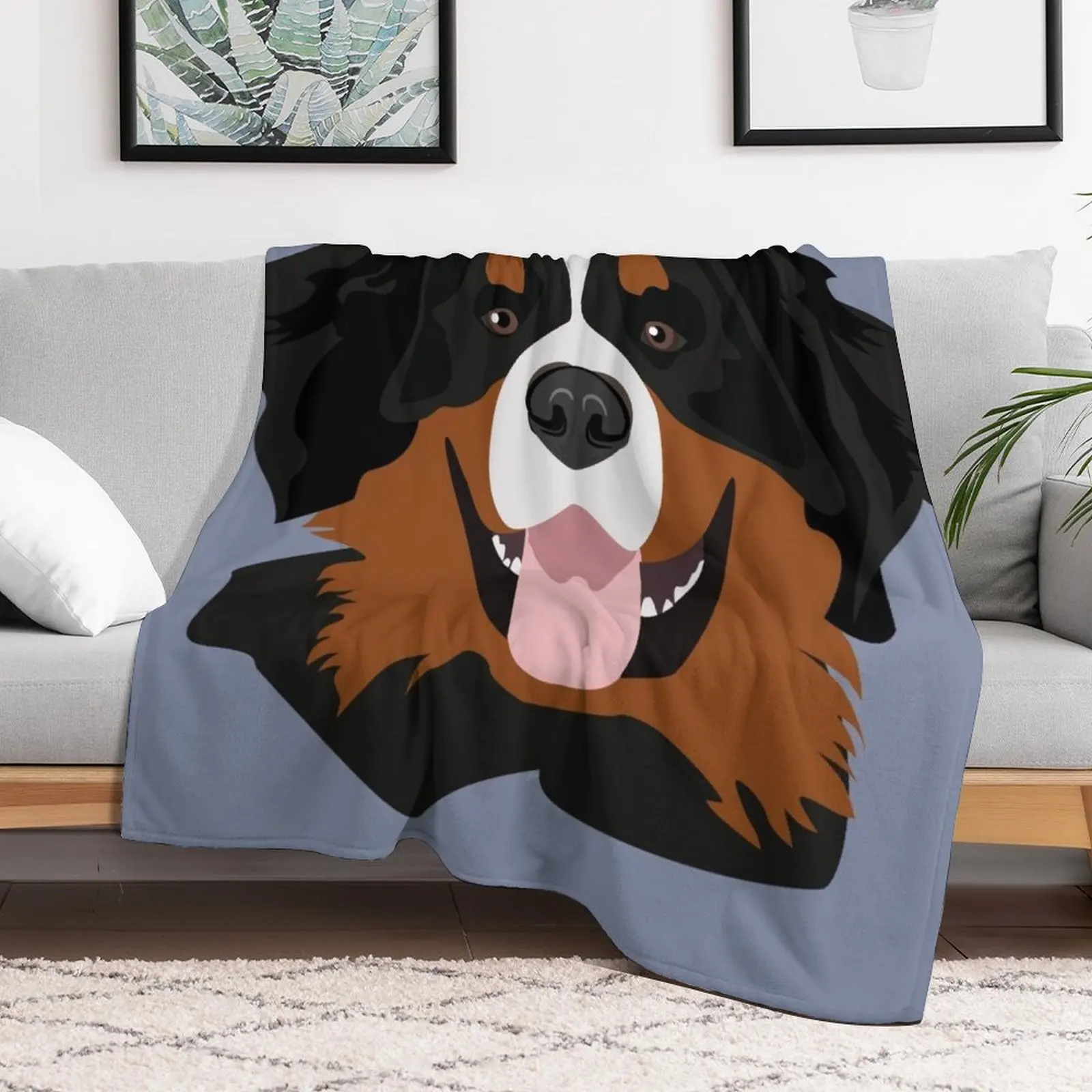 Bernese Mountain Dog - The Theo Throw Blanket Loose Winter beds Blankets