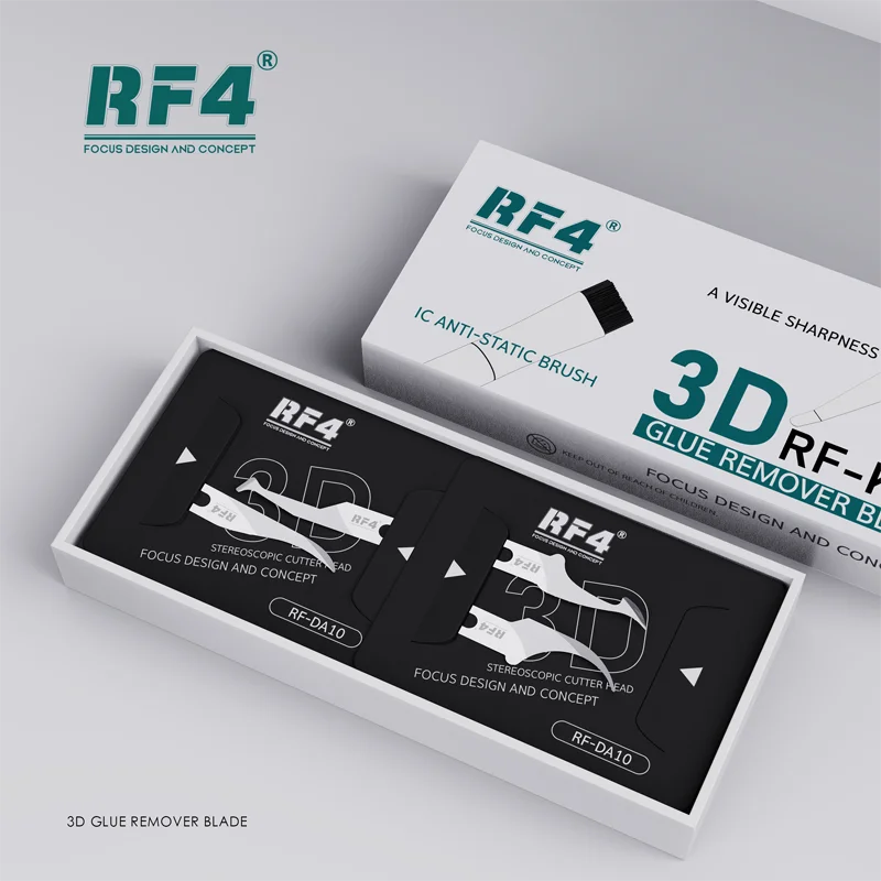 RF4 3D 2in1 RF-KB11ใบมีดขูดดีบุกป้องกันไฟฟ้าสถิตย์แผ่นเชื่อมเมนบอร์ดชิป IC เครื่องมือทำความสะอาดโทรศัพท์