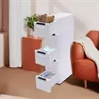 

Wardrobe Vertical Tall Dresser Storage Organizer Tower With 5 Drawers Closet