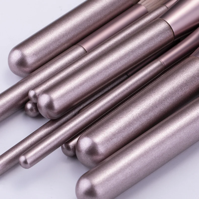 12 فرشاة مكياج صغيرة من العنب، مجموعة كاملة من أدوات التجميل للمبتدئين، حقيبة فرشاة العين