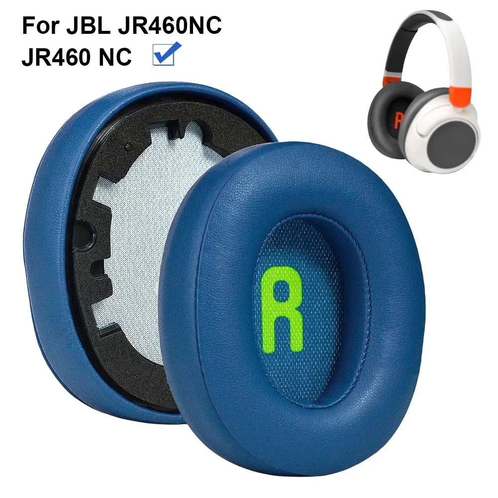 1 paio di cuscinetti auricolari in pelle proteica di ricambio fodera per cuscino per cuffie JBL JR460NC JR460 NC paraorecchie