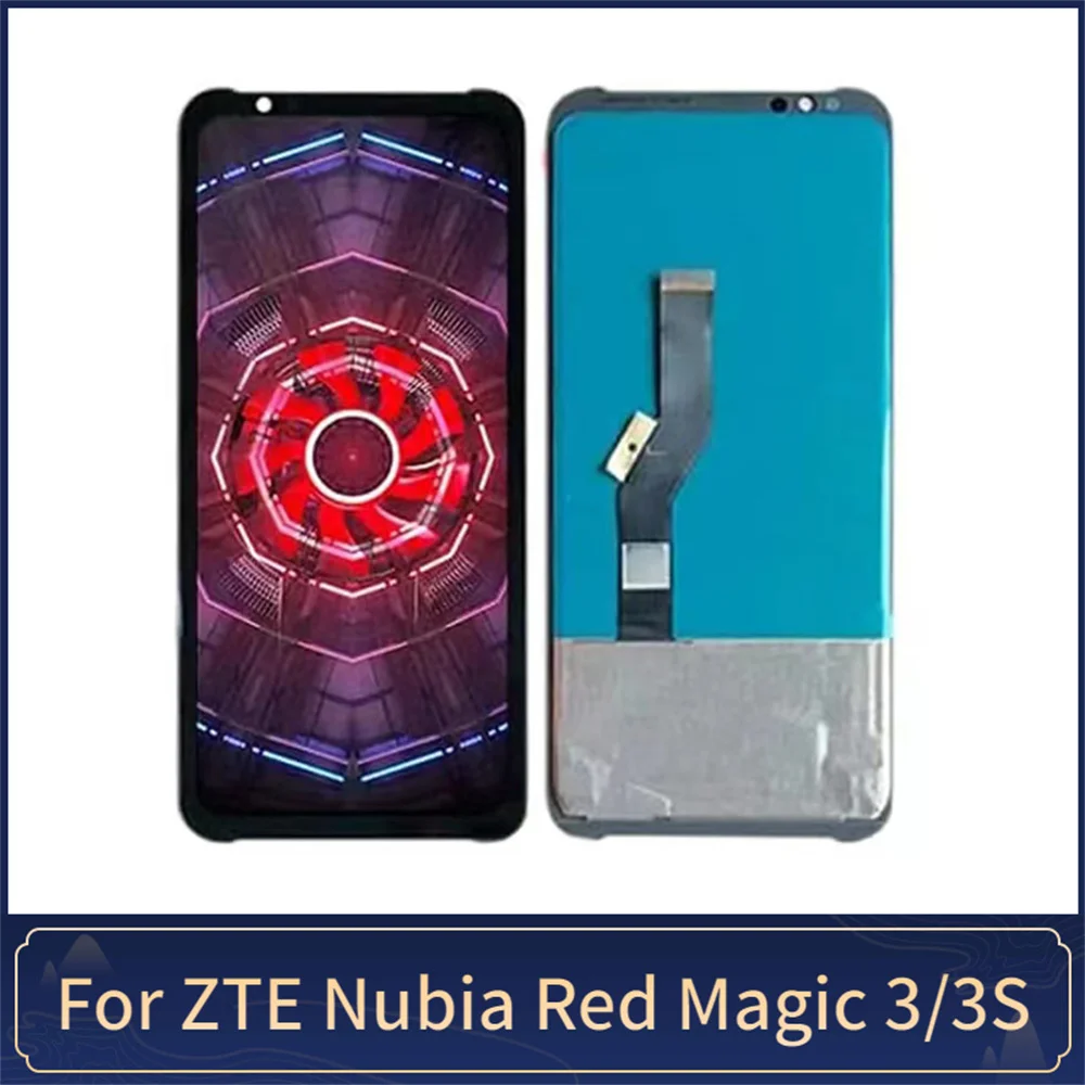 

6.65'' Original For ZTE Nubia Red Magic 3/3S NX629J Touch Screen Digitizer Panel LCD Display Amoled Display Screen