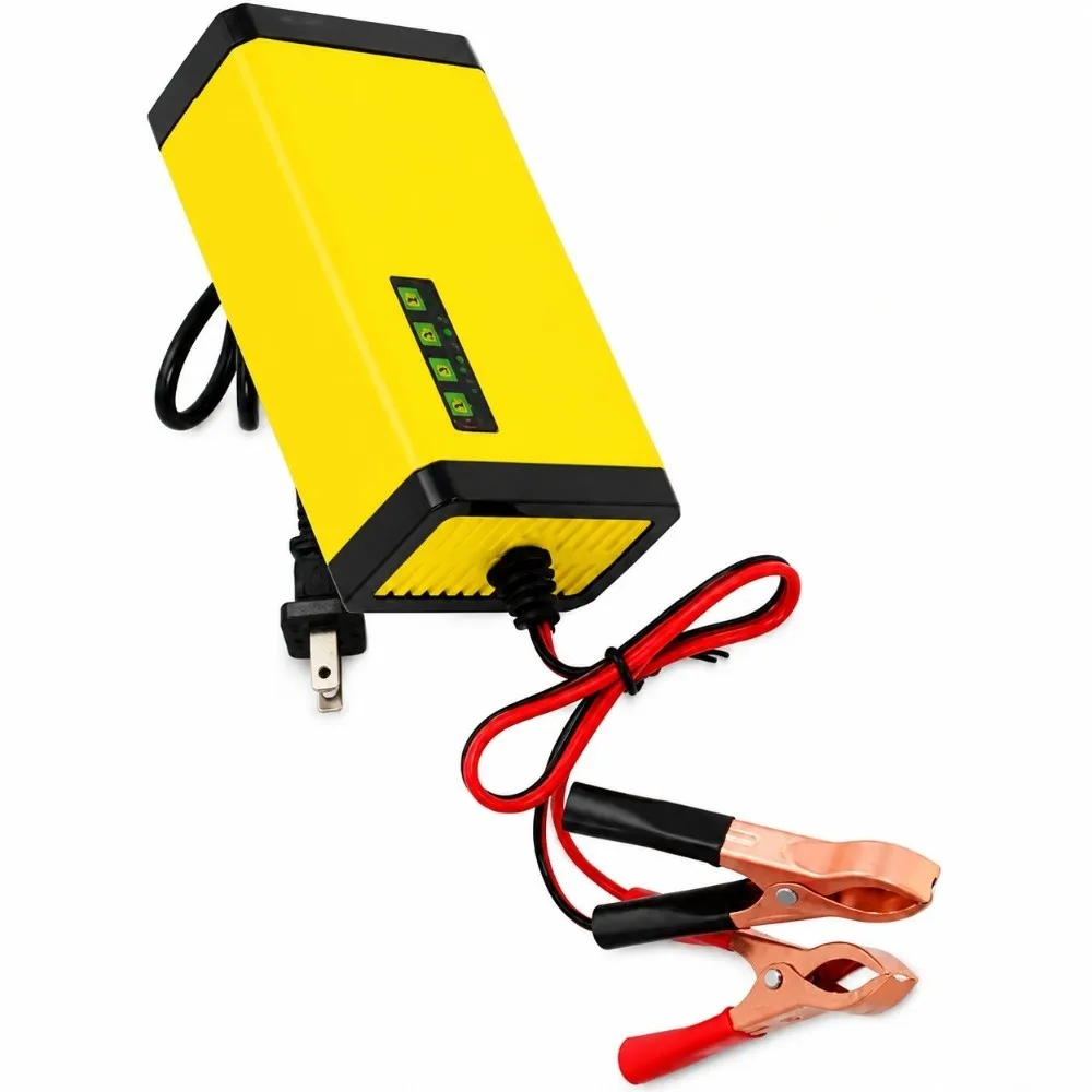 12V Smart Battery Charger LCD Display Power Display Automobile Battery Charger Multifunctional 2 Amp Battery Maintainer