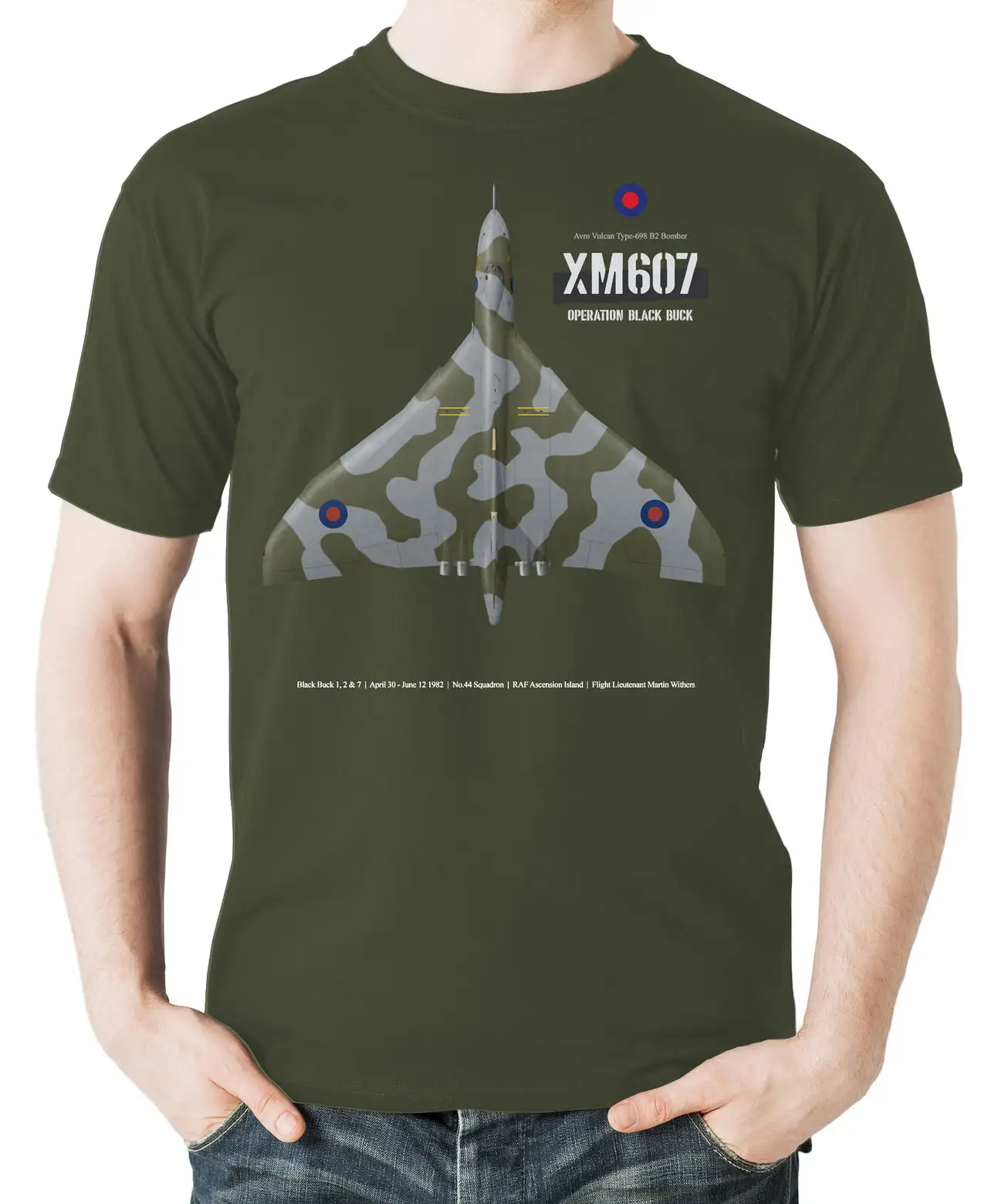 RAF Avro Vulcan XM607 Type-698 B2 Bomber T-Shirt 100% Cotton O-Neck Summer Short Sleeve Summer Casual Mens T-shirt Size S-3XL