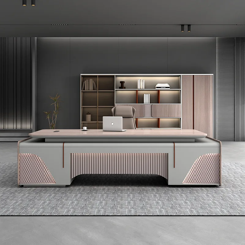 

Мебель Офисный набор Современная роскошная коммерческая мебель МДФ L-образный офисный стол для руководителей Boss Ceo Офисный стол