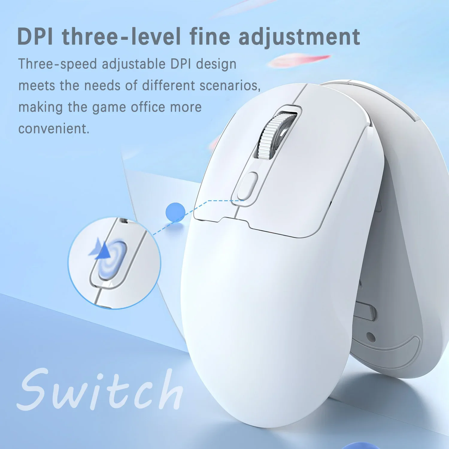 เมาส์ไร้สายบลูทูธ 2.4G แบบพกพา เงียบ ใช้งานสะดวก สำหรับแล็ปท็อป ไอแพด แท็บเล็ต โน้ตบุ๊ก โทรศัพท์มือถือ เมาส์สำหรับเล่นเกมในสำนักงาน