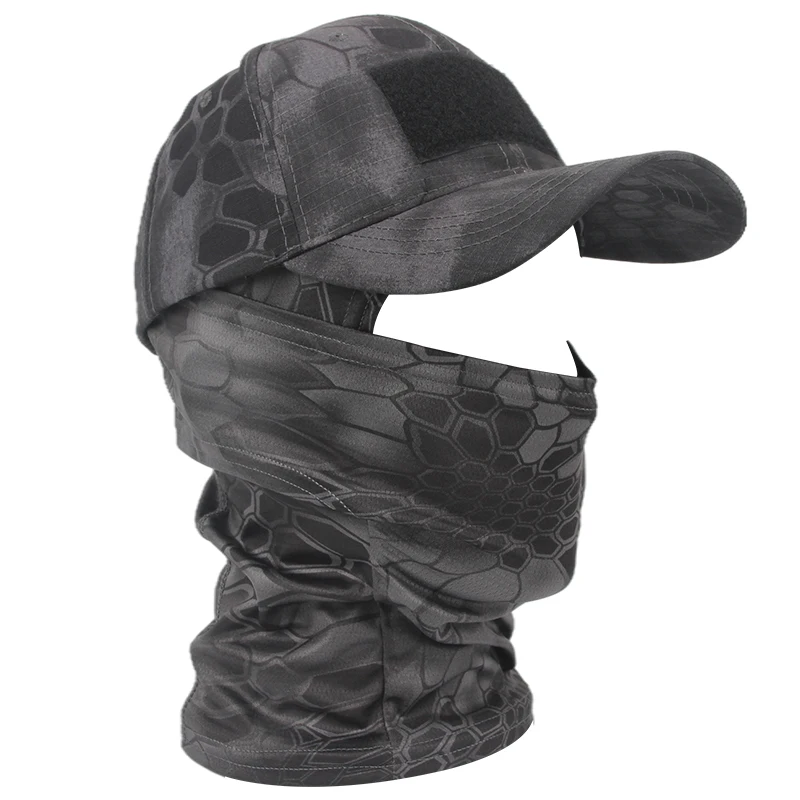 MEGE Tactical Camouflage Mask Hat Baseball Cap Beanies Military Skullies Unisex Hip Hop Knitted Cap Elastic Outdoor Cap