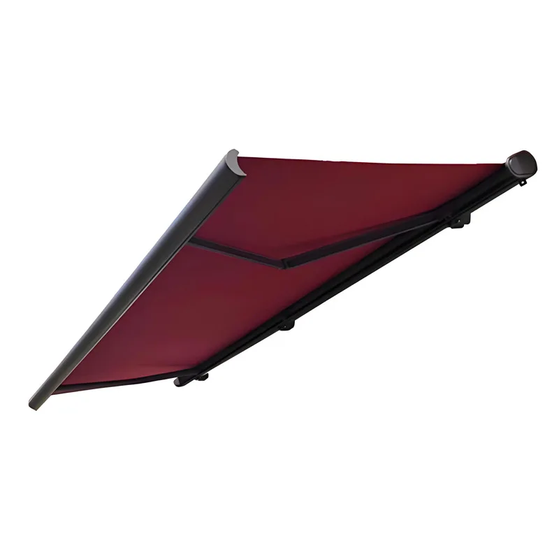 Full box and half box curved arm awning retractable electric hand folding awning cloth balcony courtyard facade