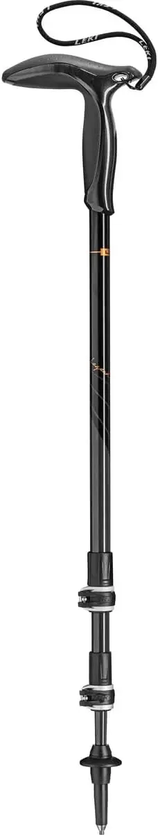 Legend Black Carbon Adjustable Lightweight Walking Pole (Single) for Trekking & Hiking