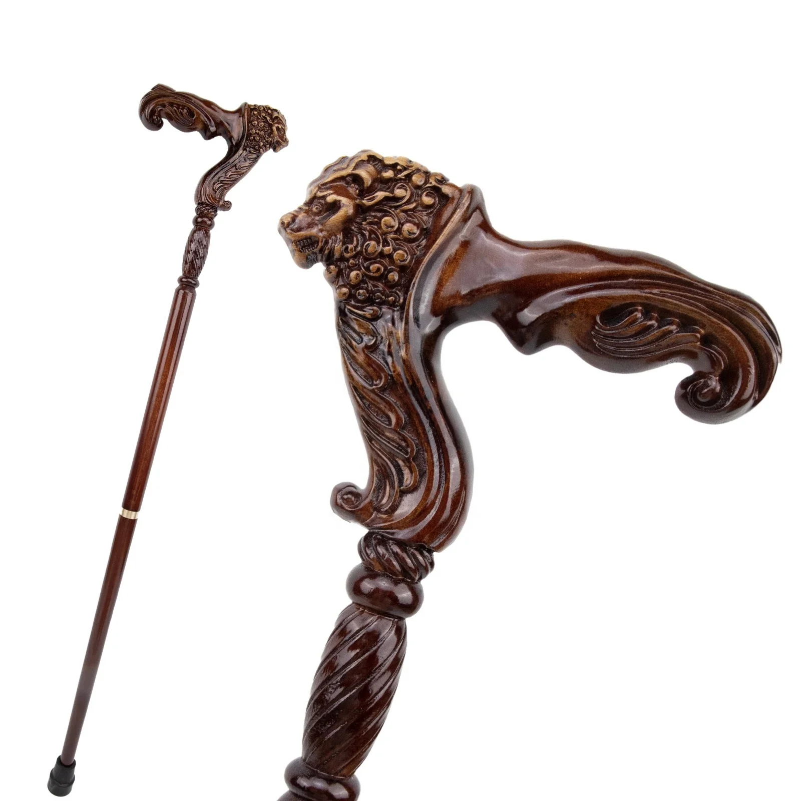 

Lion Brown Wooden Fashion Cane Decorative Vampire Wooden Cane