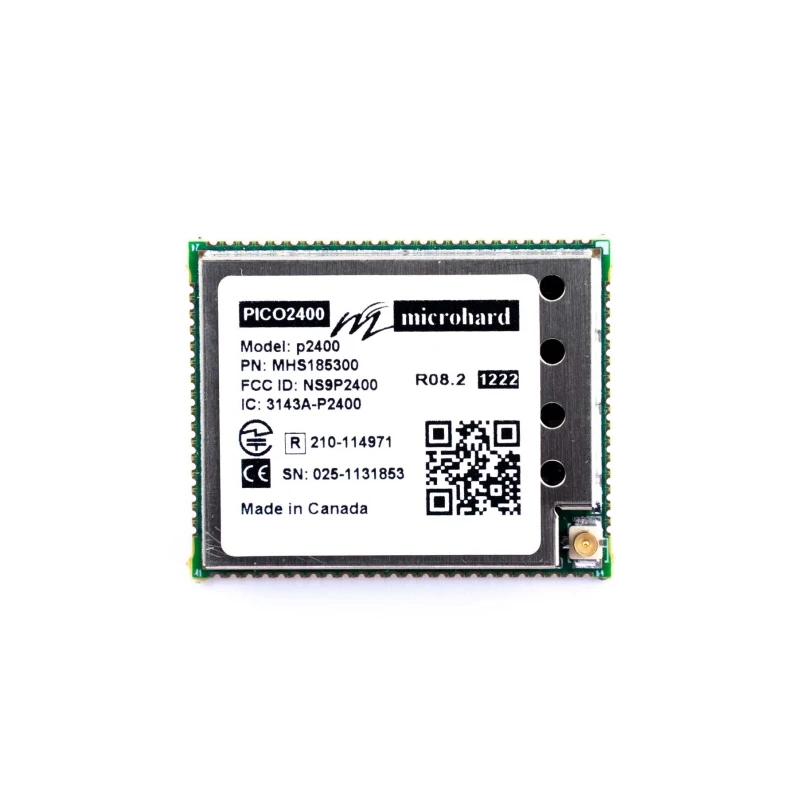 Microhard modul transmisi P2400, Modem nirkabel OEM Miniature1W 2.4GHz MHS185300, modul transmisi Data terintegrasi