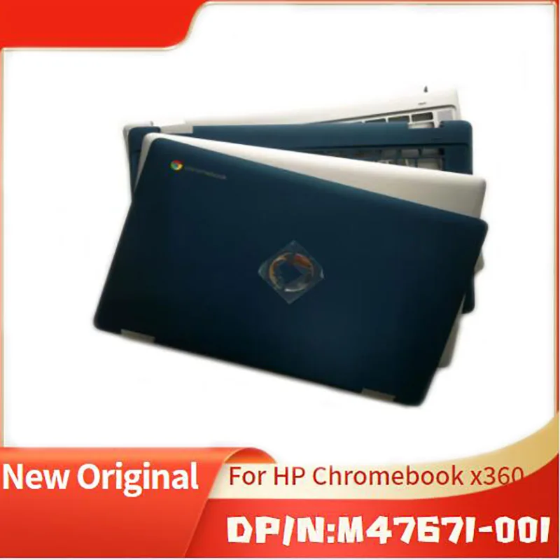 

Brand New Original Top Upper Case/Back Cover for HP Chromebook X360 14B-CB M47671-001 Silver/Blue