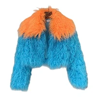 DEAT 2025 Fashion Winter Turn-Down Collar Faux Fur Short Coat For Women Versatile Loose Lamb Wool Jacket Female 11A06261 5