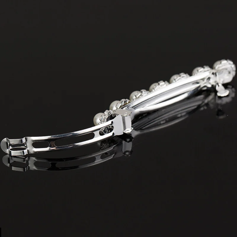 Европейская и американская мода, минималистичный элегантный зажим, пружинный зажим, изысканный боковой зажим, жемчужная заколка для волос, заколка для волос